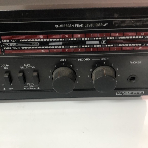 Vintage Sharp RT-115 black stereo cassette deck Dolby B noise reduction As Is - Picture 14 of 16